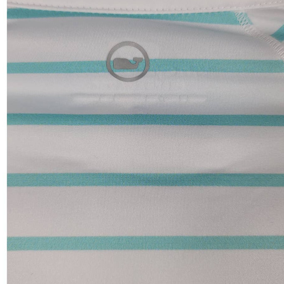 Vineyard Vines White Blue Striped  Performance 3/4 Zip Pullover Women's S - Picture 5 of 5